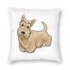 Scottish Terrier Wheaten Square Pillowcase Polyester Linen Velvet Creative Zip Decor Bed Cushion Cover Wholesale x