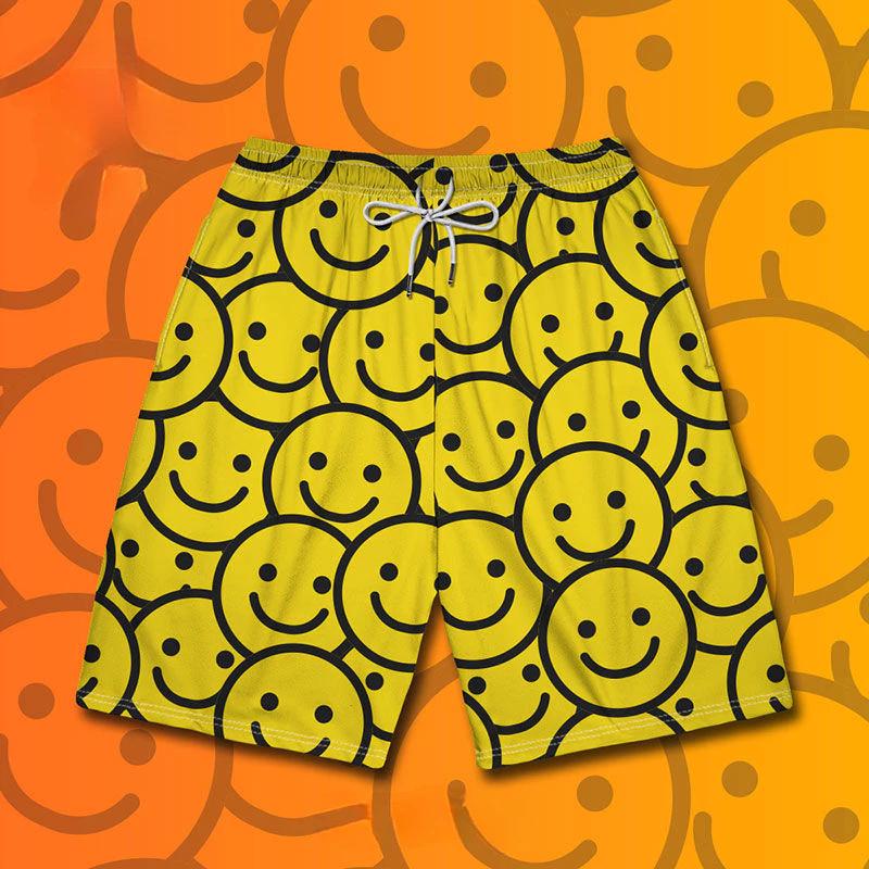 

Smile Face Muay Thai Kickboxing Training Shorts Print Quick Dry Martial Art Boxer Unisex Men Women Kid Fighting Fitness Sport Gym Workout S