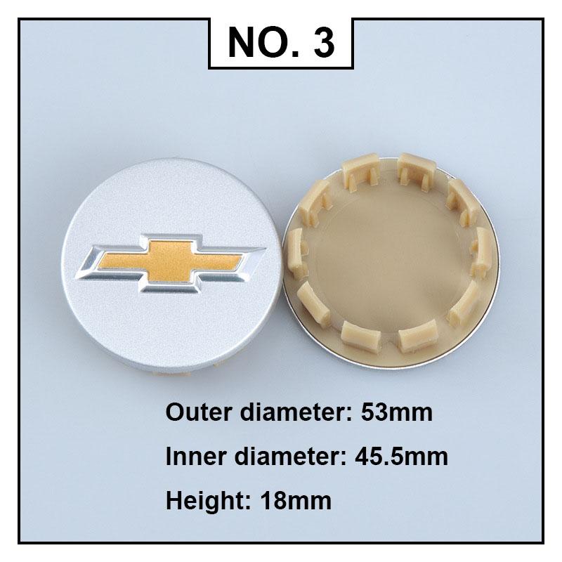 4PCS Car Wheel Center Covers Hub Caps Badge for Chevrolet Malibu AVEO Corvette CRUZE EQUINOx IMPALA LACETTI TRAX ORLANDO Sail