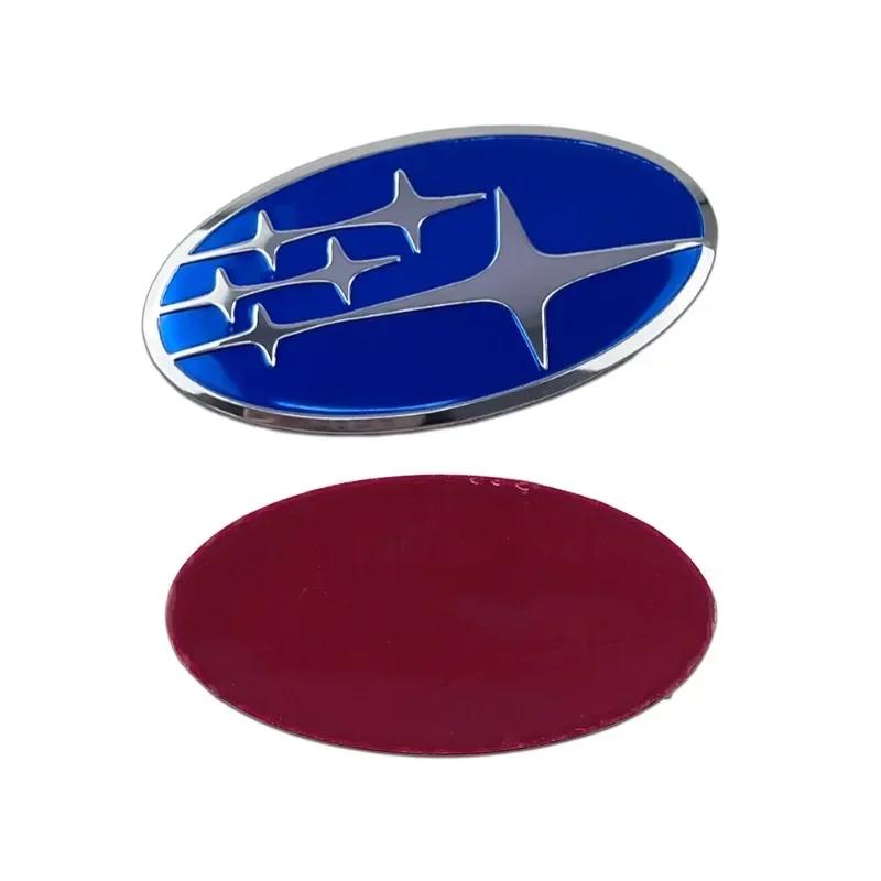 For Subaru FORESTER IMPREZA XV STI WRC WRX BRZ LEGACY OUTBACK 58x29mm Alloy Car Steering Wheel Logo Emblem Sticker Decals X6