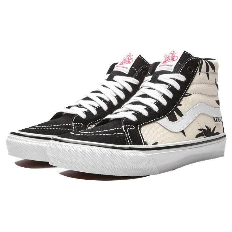 Vans Skate Sk8-Hi Reissue Grosso 88 - Black Palms Unisex Sneakers True-White VN0A5KYR431