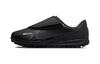 Nike Mercurial Vapor 15 Club TF Grassland Hook and Loop Abrasion Resistant Low Top Soccer Shoes Black Kids' DJ5966-001