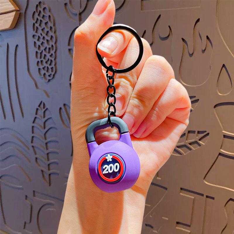 High-Grade Mini Fitness Equipment Keychain Charms & Ornaments