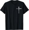 Minimalist Christian Baseball Bats Faith Sports Tee - Cross Design