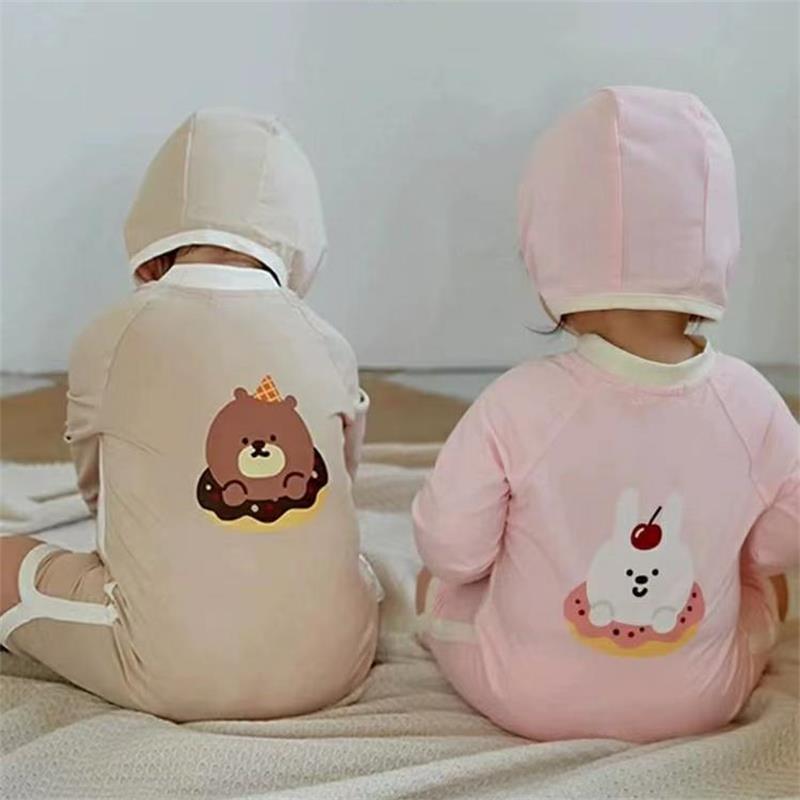 

Детский купальник с длинным рукавом для защиты от солнца - Унисекс цельный купальник для младенцев и малышей. 100 cm розовый