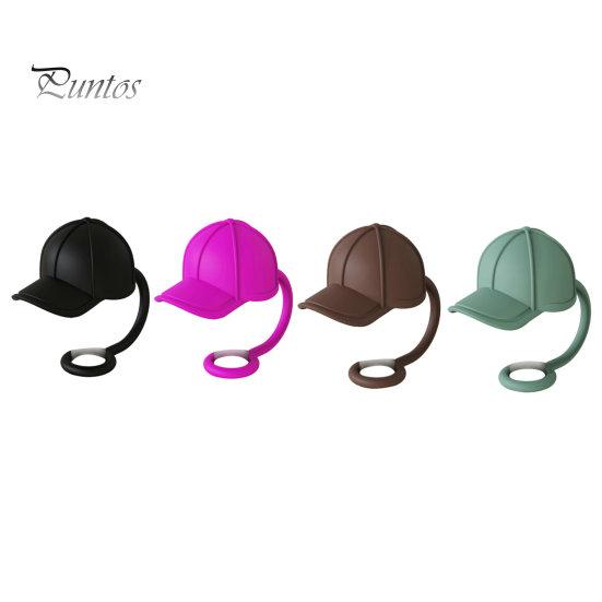 4Pcs Straw Cover Cute Hat Silicone Straw Toppers Dustproof Splashproof Straw Lid Water Bottle Accessory