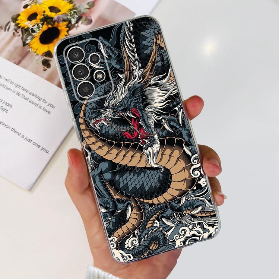 For Samsung Galaxy A13 Case A23 A33 A53 5G Cute Painted Cover Clear Silicone Soft TPU Phone Case For Samsung A53 A 13 23 33 Bags