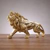 Goldener König der Löwen, Kunstharz-Ornament, für Zuhause, Büro, Schreibtisch, Tierstatue, Dekorationszubehör, Wohnzimmer, Heimdekoration, Ornament