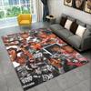 Retro Juice WRLD 999 Legend Rapper Star Carpet Rug for Bedroom Living Room Sofa Playroom Doormat Home Decor,Area Rug Non-slip