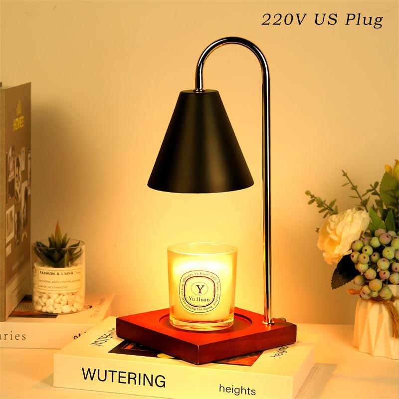 Gift Candle Warmer Table Lamp Aromatherapy Candlestick Lamp Bedroom Bedside Desk Lamp Study Office Home Retro Melting Wax Lamp