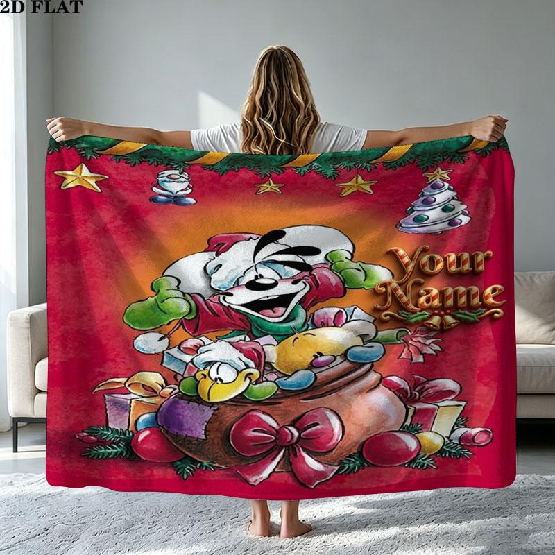 1PC Diddl Custom Name Patterned Flannel Blanket Suitable For All Seasons for Home Decor Warmth and Comfort Gifts Holiday Present