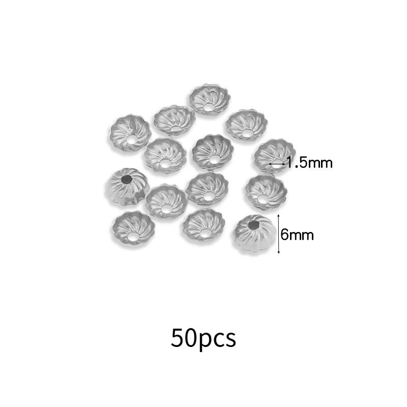 50Pcs Gold Bead Caps Metal Spacer Bead Covers Jewelry Making Findings For Bracelet Necklace Diy Craft