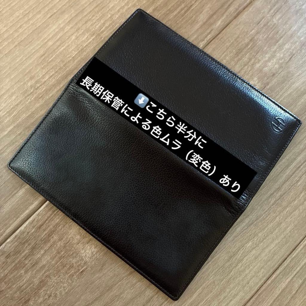 Used Celine Long Wallet Bi-fold Leather Dark Brown