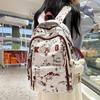 Chinese Ink Wash Backpack, Large Capacity for Students: Ideal for Girls, Boys, and College Use