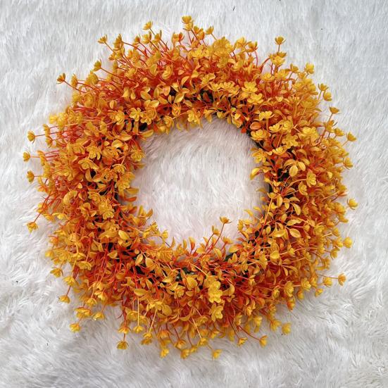 Artificial Flower Wreath for Front Door Rustic Floral Wreath Decoration for Fall Autumn Farmhouse Porch Patio Garden Wall Indoor Outdoor Decor