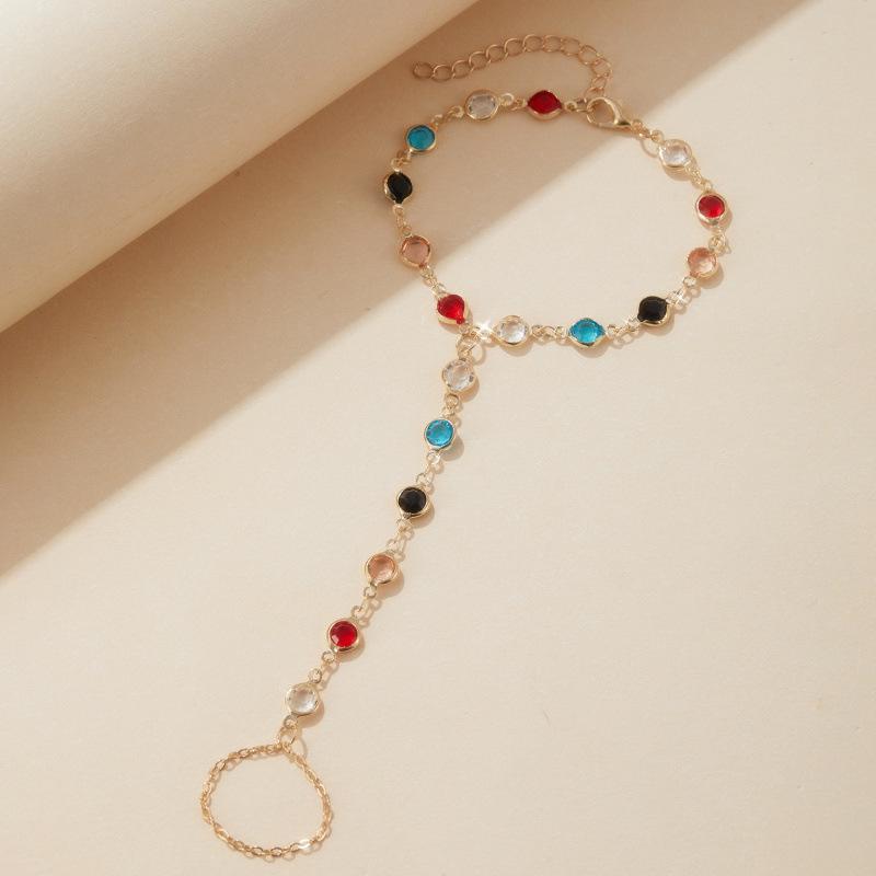 Colorful European-Style Geometric Alloy Bracelet Necklace for Women
