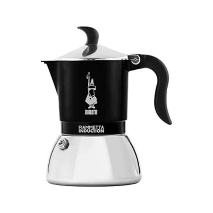 Cafetera Moka Bialetti Fiammetta Induction 4 Tazas 0 18L Acero Inoxidable Negra
