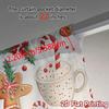 2pcs,Curtains Christmas Cookies Hot Chocolate Candy Modern Curtain Modern Polyester Curtains Decorations For Home Use for