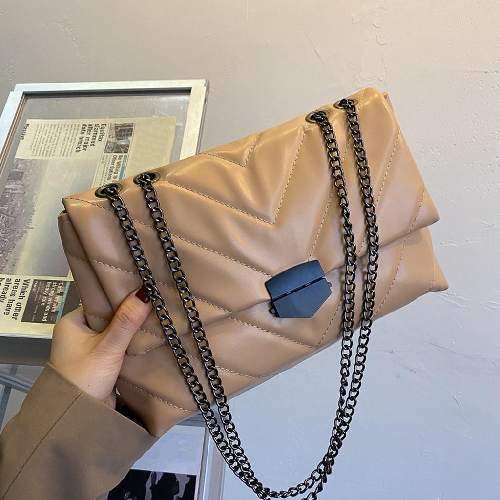 Módní taška na řetízek s vyšívanou nití Korejská taška přes rameno