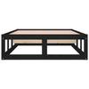 Solid Wood Bed Black 75x190 cm