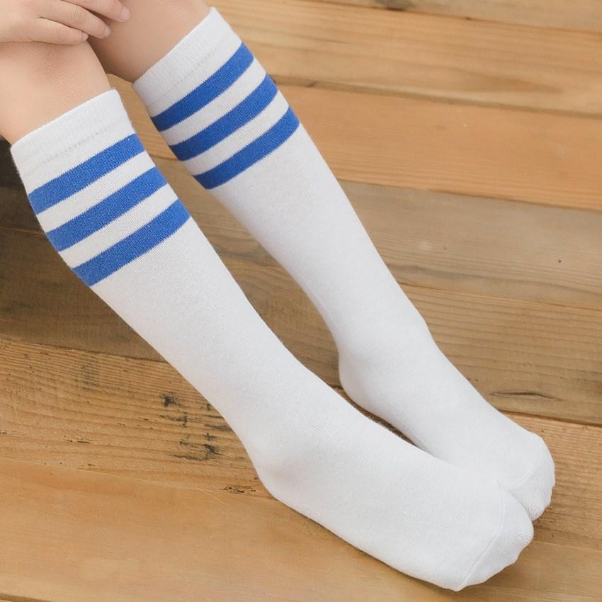 Kids' Mid-Calf Athletic Socks - Over-the-Knee, Polyester Cotton for Boys & Girls School Uniforms