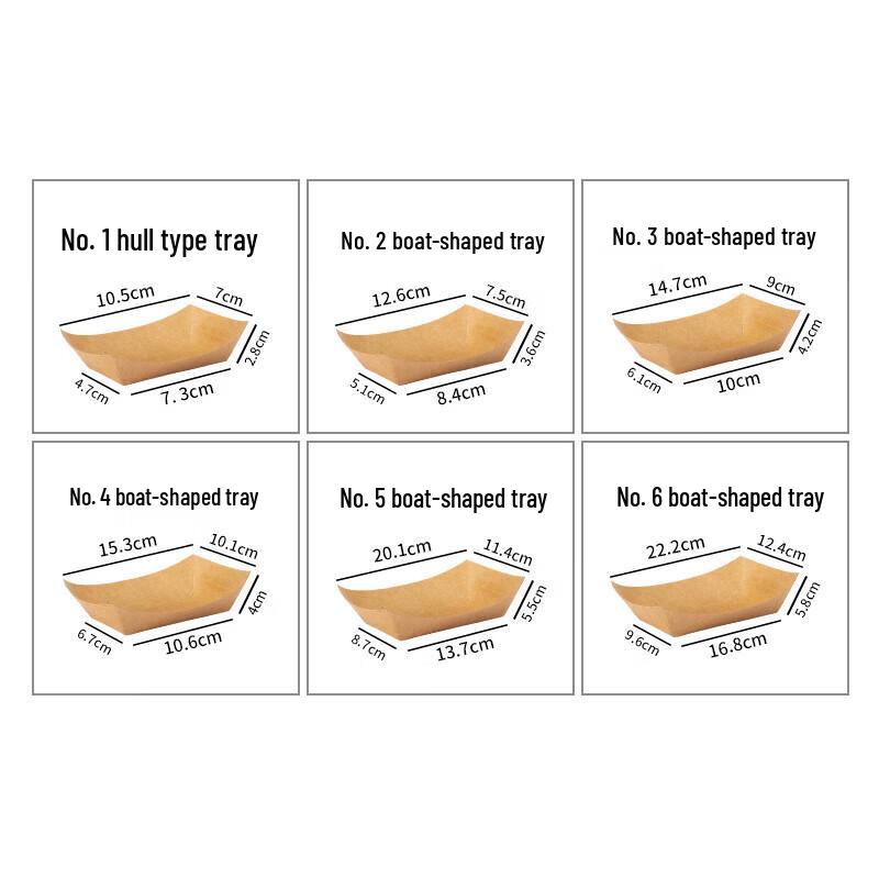 Disposable Kraft Paper Boat Box