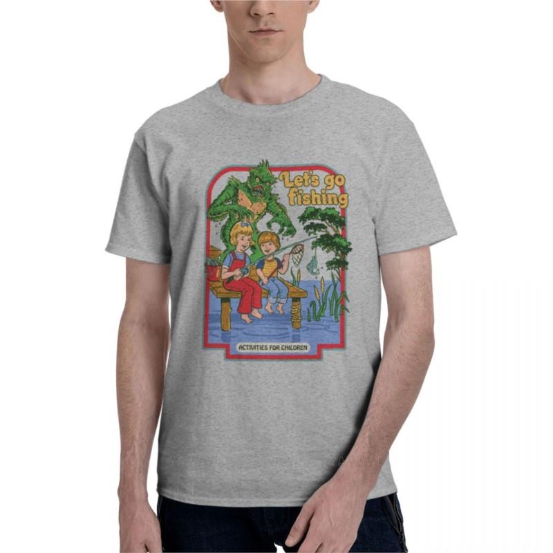Lets Go Fishing Classic TShirt hippie clothes tees graphics t shirt plain black t shirts men S