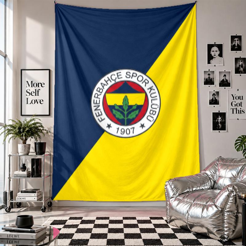 Arazzo da Parete FC Fenerbahçe Decorazione per la Casa Tessuto da Appendere a Parete per Camera da Letto Soggiorno Sfondo