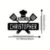Metal Wall Art Chef Hat Spatula Kitchen Decor Removable Cabinet Sticker Housewarming Gift