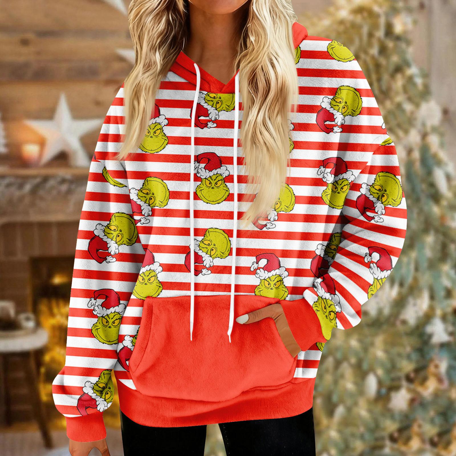 

Толстовки для женщин оверсайз зимние плюшевые милые свитшоты пуловер модная осенне-зимняя одежда L красный