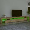 Vidaxl Szafka Pod Tv Z Oświetleniem Led, Dąb Sonoma, 290X36,5X40 Cm