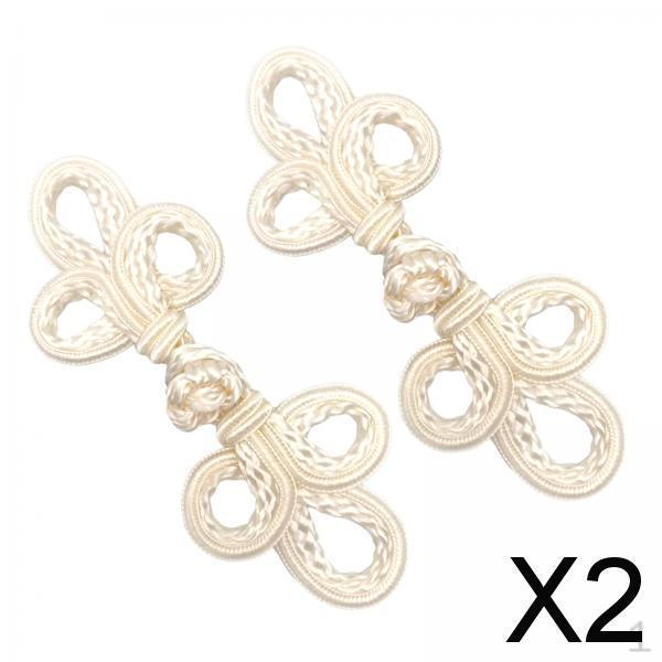 

2 шт. Пуговицы-лягушки в китайском стиле, Чехол на стул 2 шт. для пальто, костюма, кардигана, бежевый