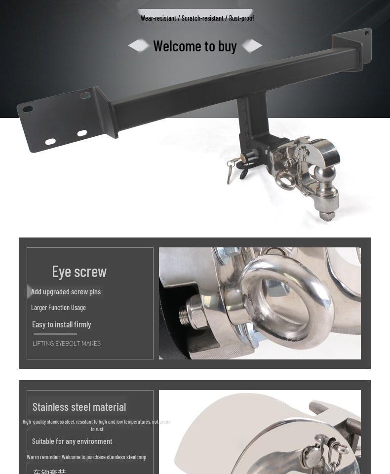 Trumpchi GM8 Tow Hook Bracket: Modified Trailer Hitch, Rear Tow Hook, Decoupling for RV.