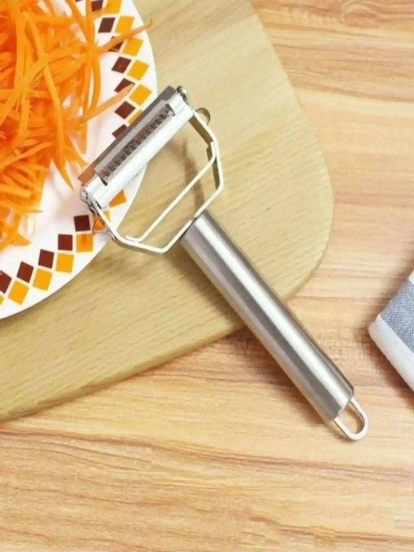 1PC 2-in-1 fruit slicer, stainless steel grinder, stainless steel peeler