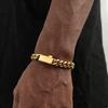 Wholesale Jewelry 6/8/10/12mm Width Cuban Bracelet Stainless Steel Miami Cuban Link Chain Bracelet with Laser 18k Logo