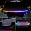 Car Hood LED Daytime Running Light Scan Starting Waterproof Flexible Auto Engine Hood Guide Decorative Ambient Lamp 12V