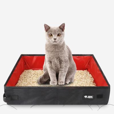 Portable Waterproof Folding Oxford Cloth Cat Litter Box Tub Outdoor Travel Pet Toilet