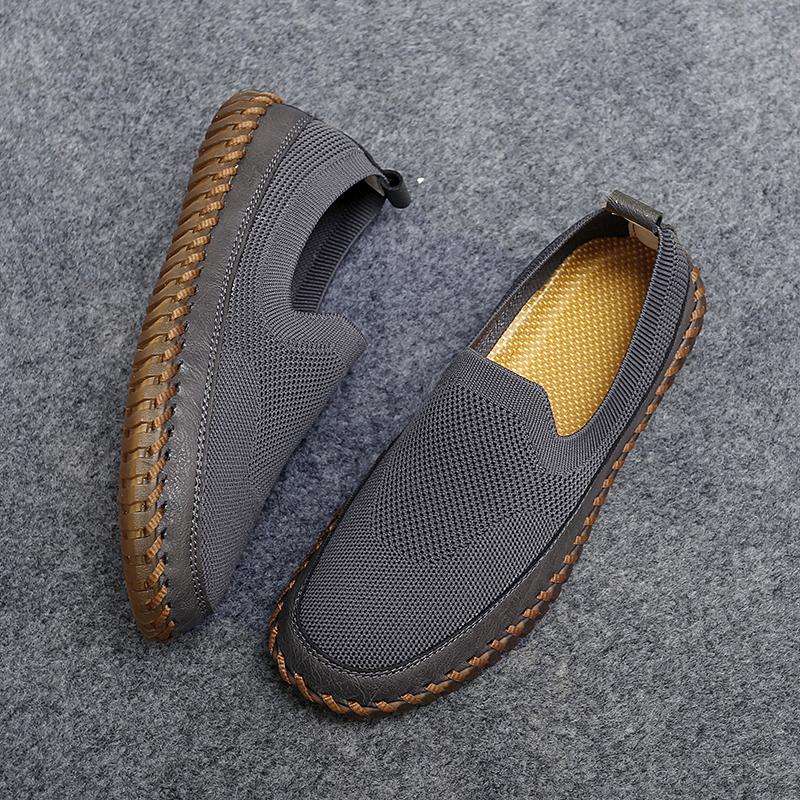 Fashion Handmade Mens Summer Loafers Handmade Casual Driving Flats Travel Slip-on Shoes Comfy Moccasins Leisure Walk Male Business Shoes