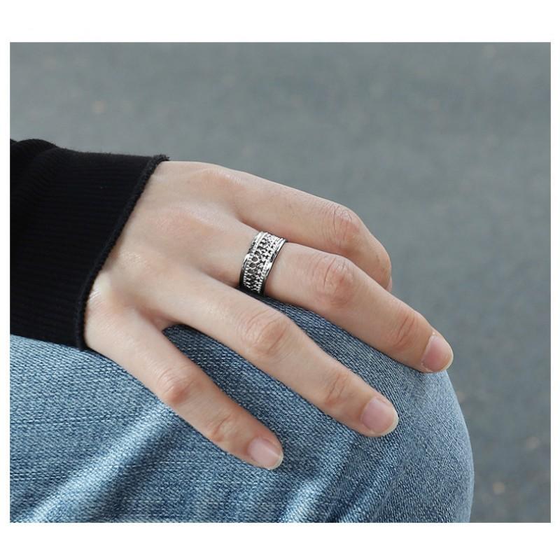 Adjustable Open Ring Women With Delicate Lace Design Minimalist Boho Chic Plated Jewelry
