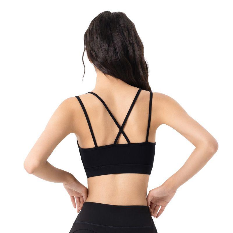 Lu Same Sports Vest Women's Fixed Cup Nude Feel Shock-Absorbing Bra Breast Holding Yoga Pilates Yoga Vest