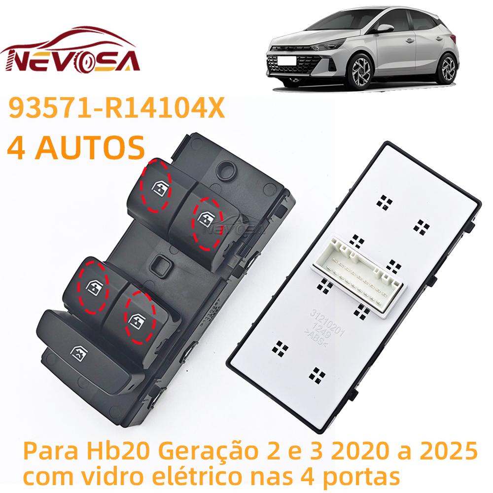 93571R12104X For Hyundai HB20   -2025 Electric Power Window Control Switch Glass Button 93571R14104X 93571-R1210 4 AUTOS