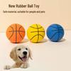 6cm High-Elastic, Bite-Resistant Rubber Basketball Teething Toy for Medium-Large Dogs