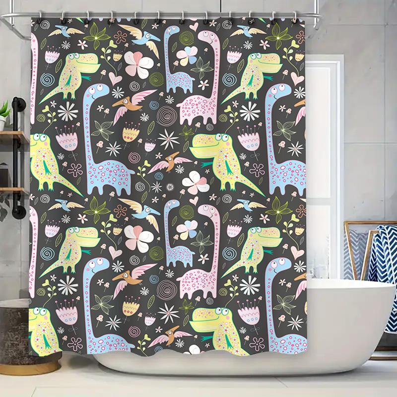 

Yellow Sunflower Printed Shower Curtain Home Decor Bath Accessories Modern Design for Bathroom Decoration (White) 90x180cm