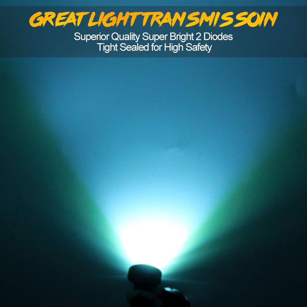 X-STYLE LED Daylight 18mm Eagle Eye Spotlight Bolt Type Large Ball Meter High Brightness Recessed Type 12V Exclusive 4 Pieces (Ice Blue)