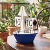Retro Sailboat Flip Clock | Large EasytoRead Numbers, Decorative Anchor Detail, Desk with
