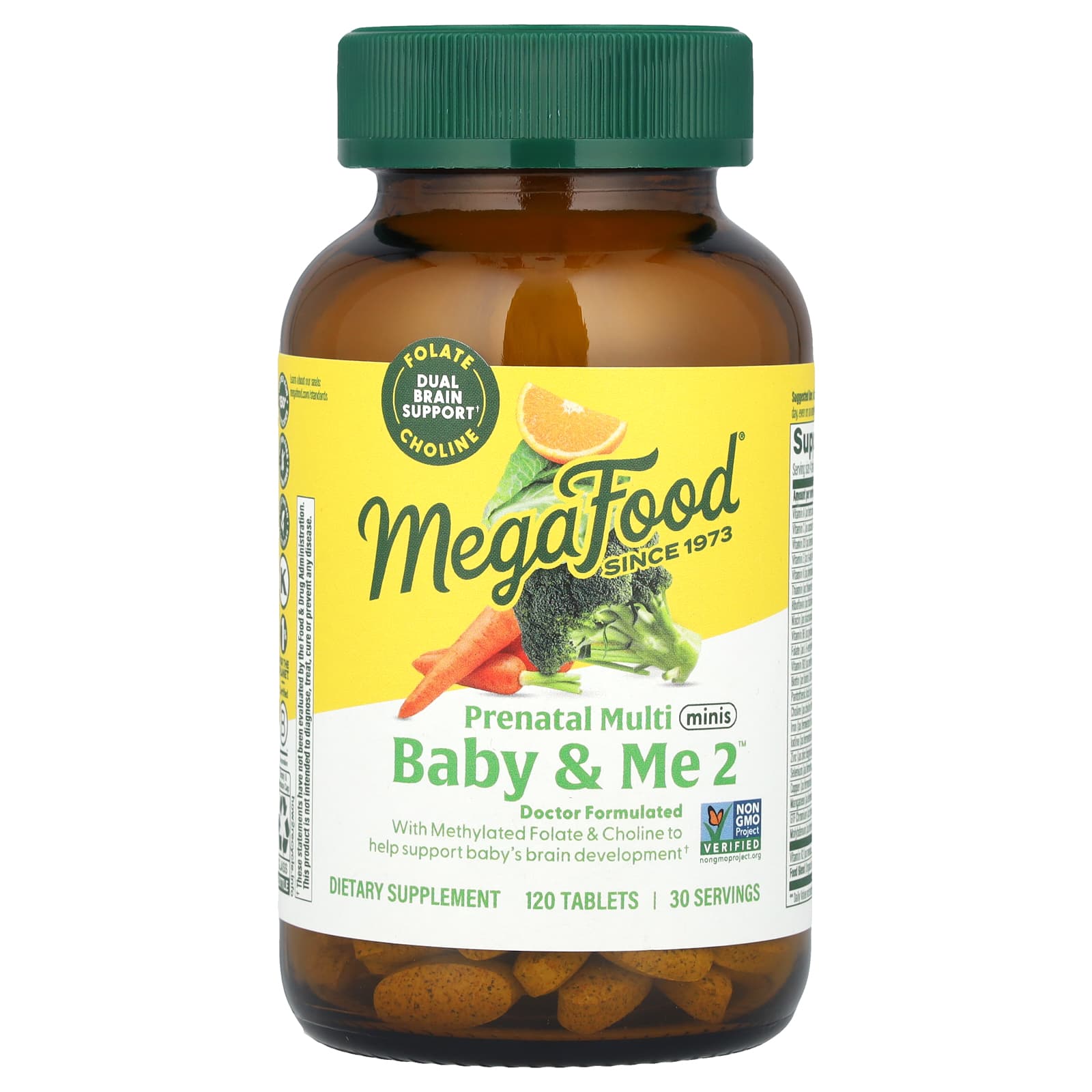 

MegaFood, Baby & Me 2™, Prenatal Multi Mini, 120 таблеток