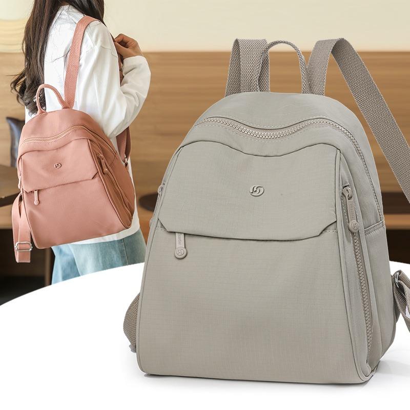New Simple Small Backpack Going Out Leisure Women's Bag Nylon Cloth Large Capacity Lightweight Anti-splashing Women's Backpack
