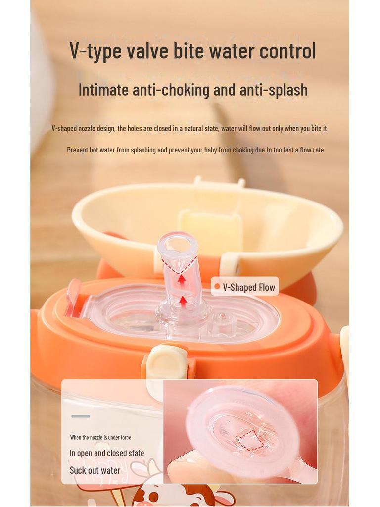 New Baby Cartoon Tritan Calf Water Cup for Kindergarten