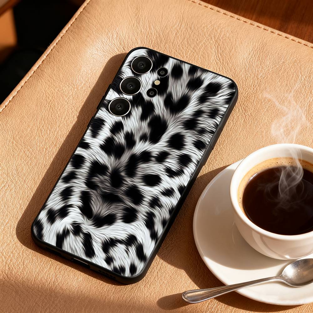 F-Fashion T-Tiger Leopard Print Phone Case For Samsung S25,S24,S21,S22,S23,S30,Ultra,S20,FE,Lite,10,9,Black Cover