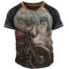 Vintage Motorcycle T Shirts For Men 3d Print Graphics T-shirts For Men Short Sleeve Male Motorcycle Shirts Tee Tops Streetwear